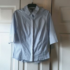 White House Black Market blue striped butt…